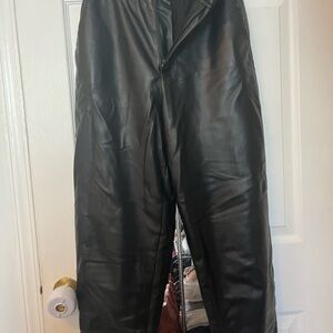 Women’s Black faux Leather Pants